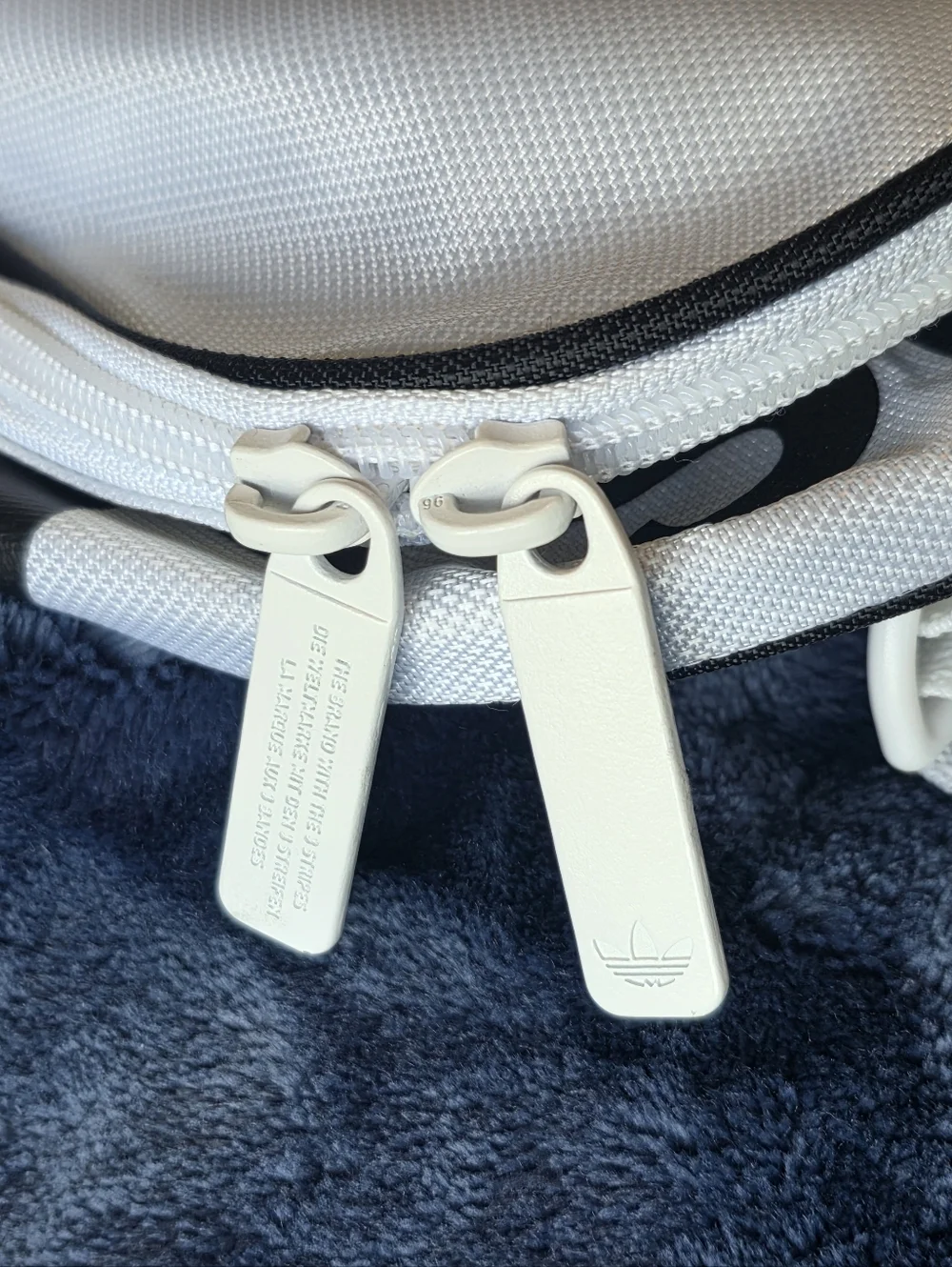 adidas White and Black Mini Backpack with Trefoil Accents - Picture 5 of 8